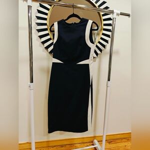 Elegant Black and White Dress